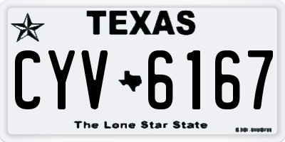 TX license plate CYV6167