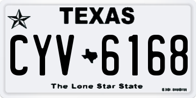 TX license plate CYV6168