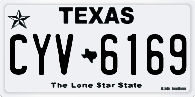 TX license plate CYV6169