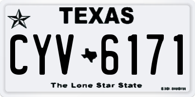TX license plate CYV6171