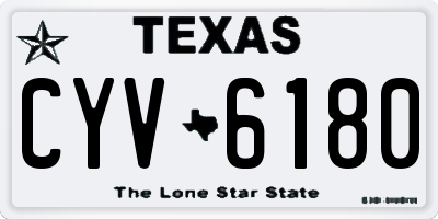 TX license plate CYV6180