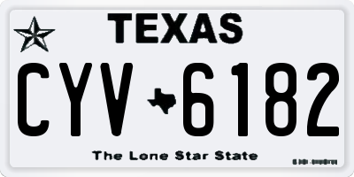 TX license plate CYV6182
