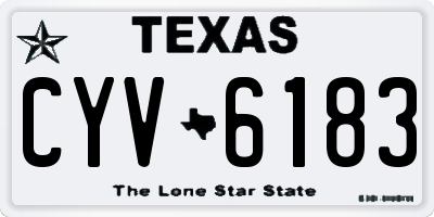 TX license plate CYV6183