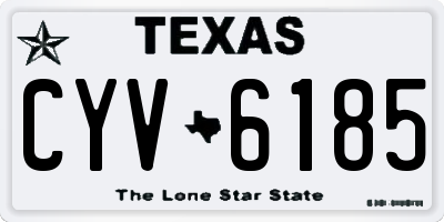 TX license plate CYV6185