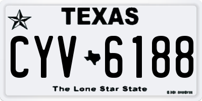 TX license plate CYV6188