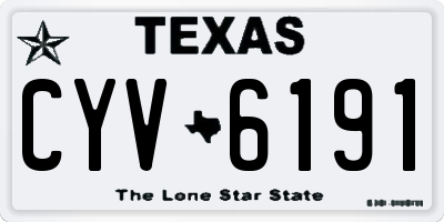 TX license plate CYV6191