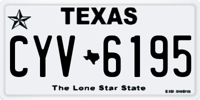 TX license plate CYV6195