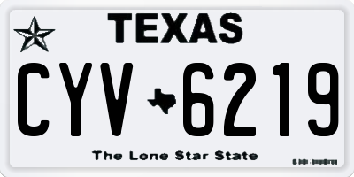 TX license plate CYV6219