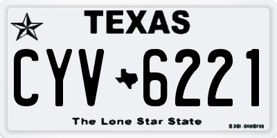 TX license plate CYV6221