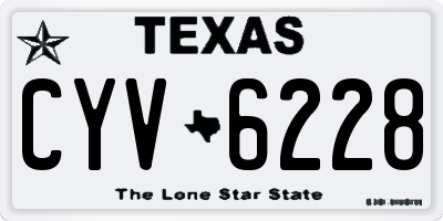 TX license plate CYV6228