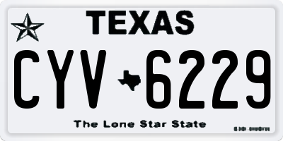 TX license plate CYV6229