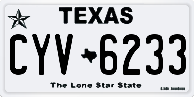 TX license plate CYV6233