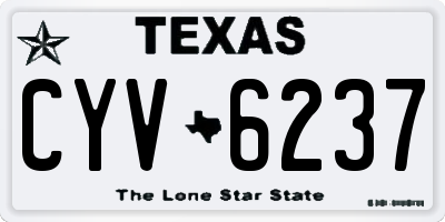 TX license plate CYV6237