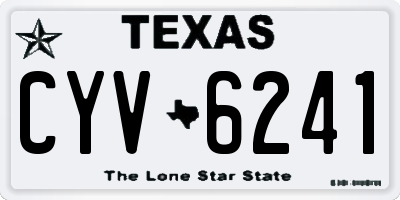TX license plate CYV6241