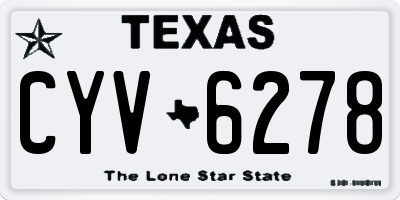 TX license plate CYV6278