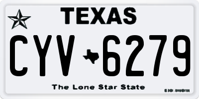 TX license plate CYV6279