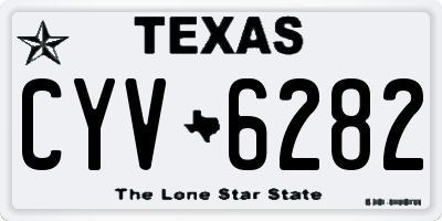 TX license plate CYV6282