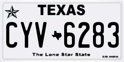 TX license plate CYV6283