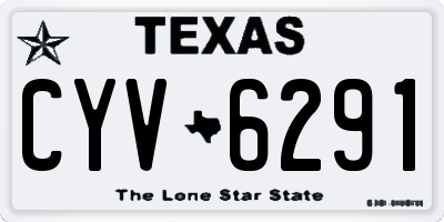TX license plate CYV6291