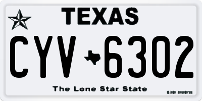 TX license plate CYV6302