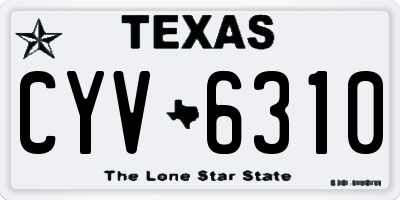 TX license plate CYV6310