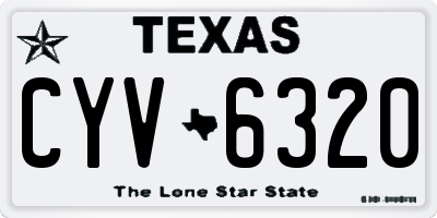 TX license plate CYV6320