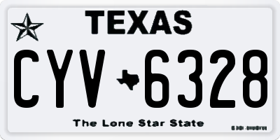 TX license plate CYV6328