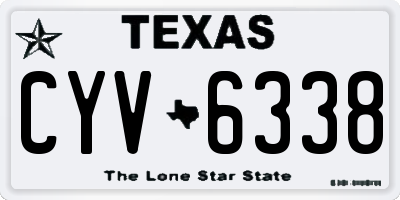 TX license plate CYV6338