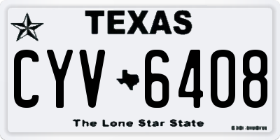 TX license plate CYV6408