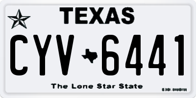 TX license plate CYV6441