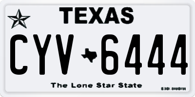 TX license plate CYV6444
