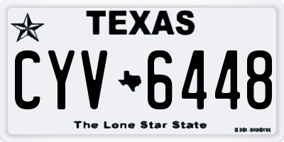 TX license plate CYV6448