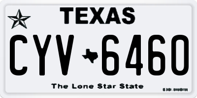 TX license plate CYV6460