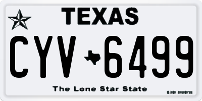 TX license plate CYV6499