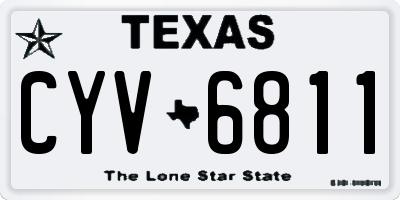 TX license plate CYV6811