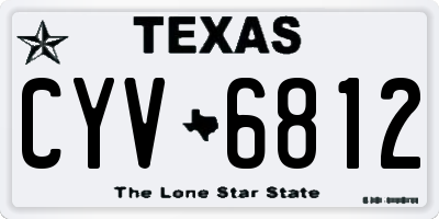 TX license plate CYV6812