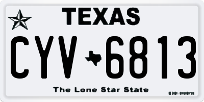 TX license plate CYV6813