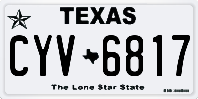TX license plate CYV6817