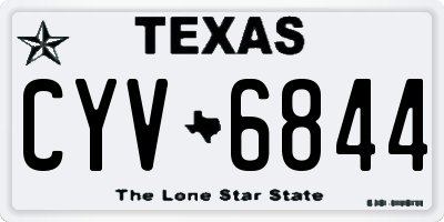 TX license plate CYV6844