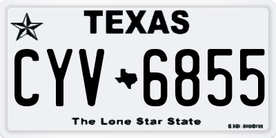 TX license plate CYV6855