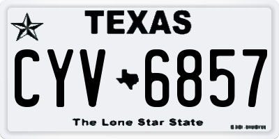 TX license plate CYV6857