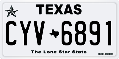 TX license plate CYV6891