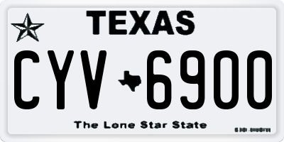 TX license plate CYV6900
