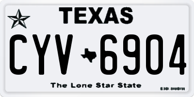TX license plate CYV6904