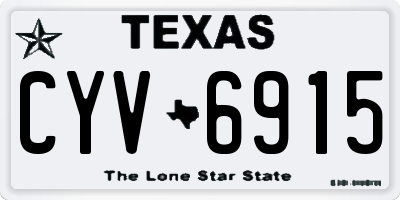 TX license plate CYV6915