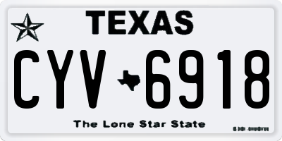 TX license plate CYV6918