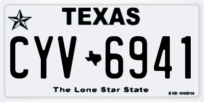 TX license plate CYV6941