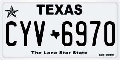 TX license plate CYV6970