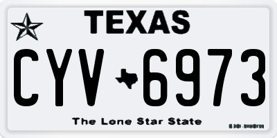 TX license plate CYV6973