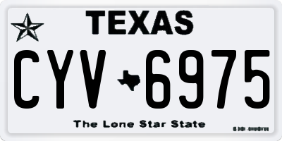 TX license plate CYV6975